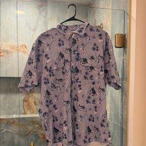 Men's Blue Fishing Shirt